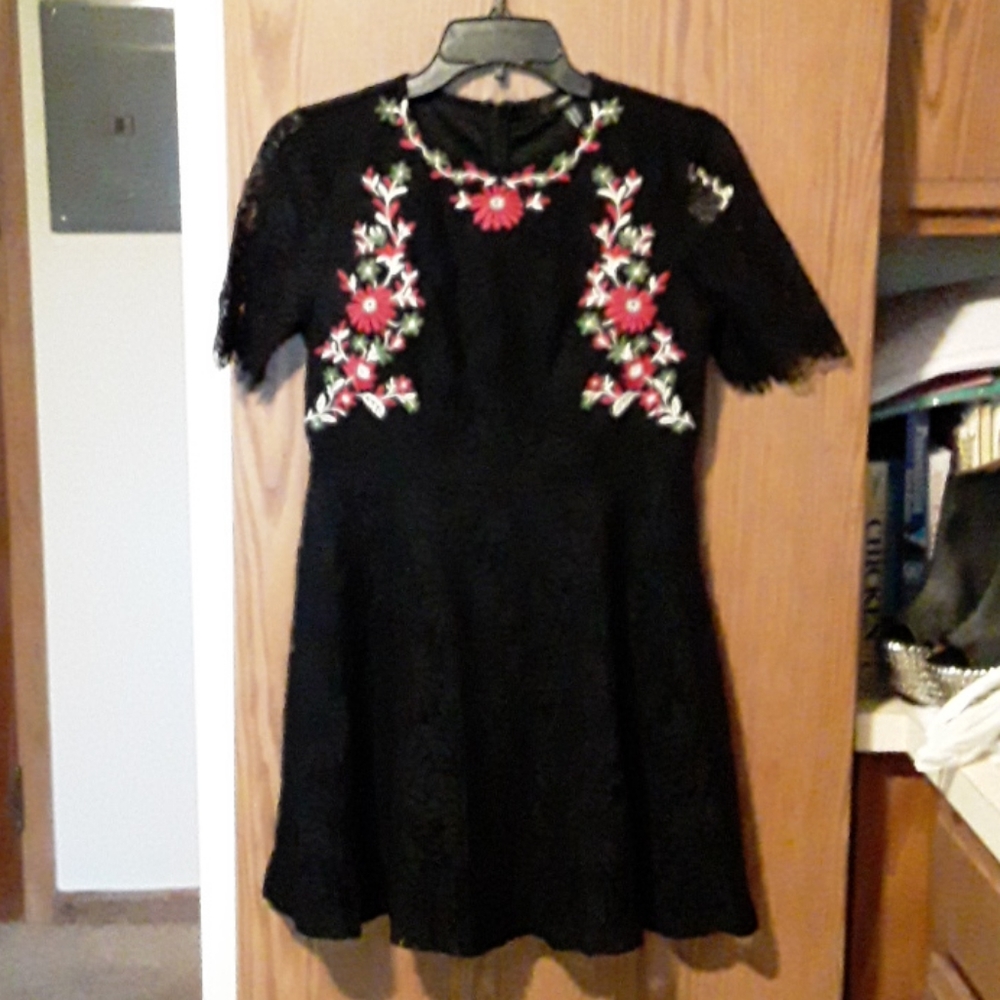 Lace embroidered fit and flare Fairycore dress M